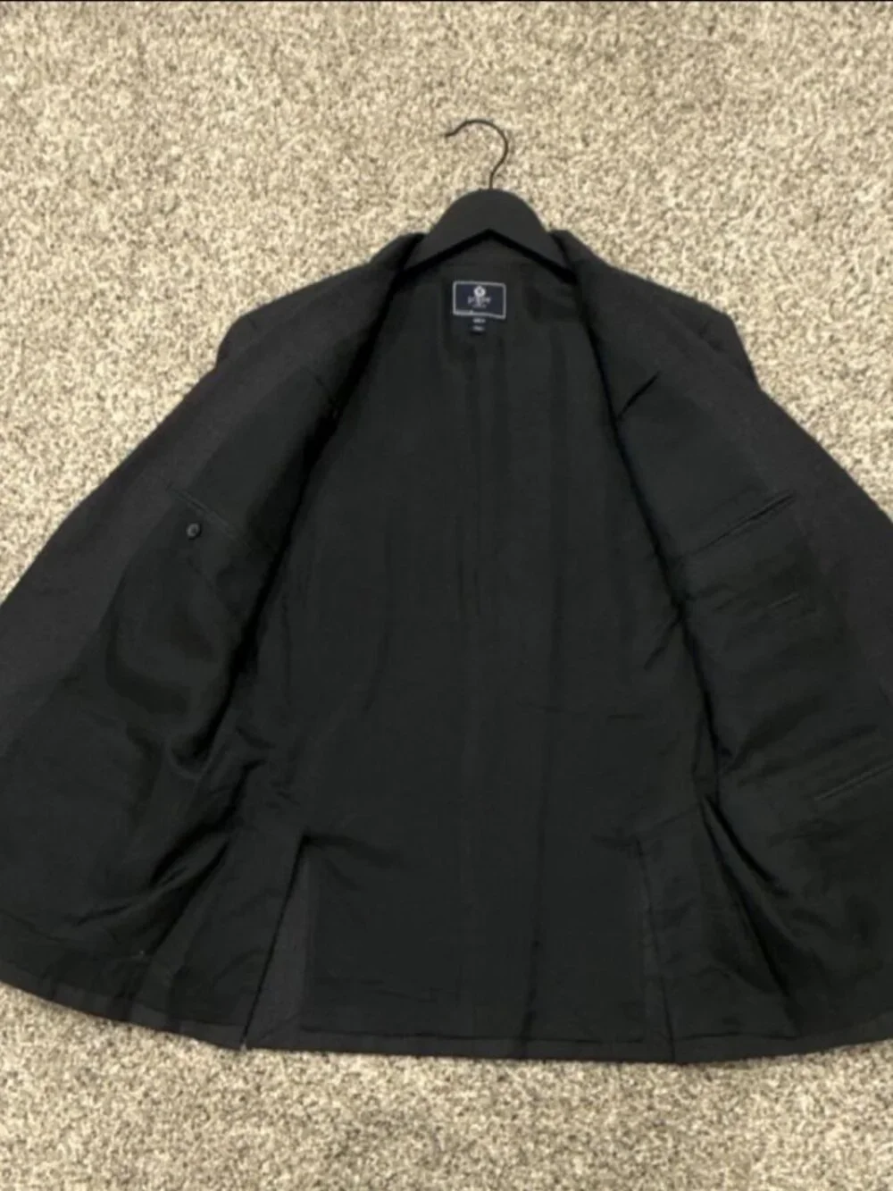 J.CREW 42R Slim Black Wool Blend Suit Jacket 2-Button Notch Lapel Double Vent